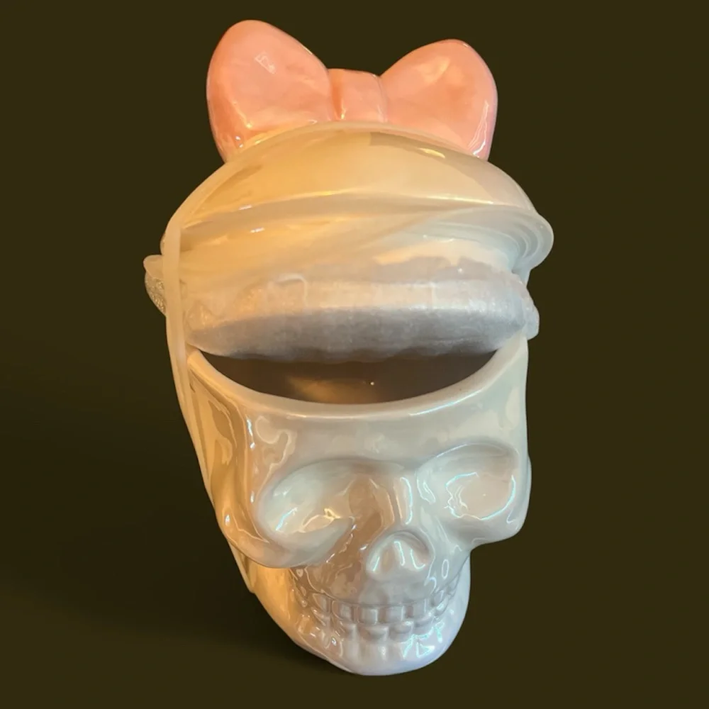 Ceramic skull jar - Picture 2 of 6